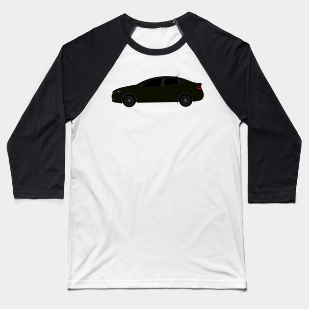 Dodge Dart Pitch Black Sticker Baseball T-Shirt by Jessimk